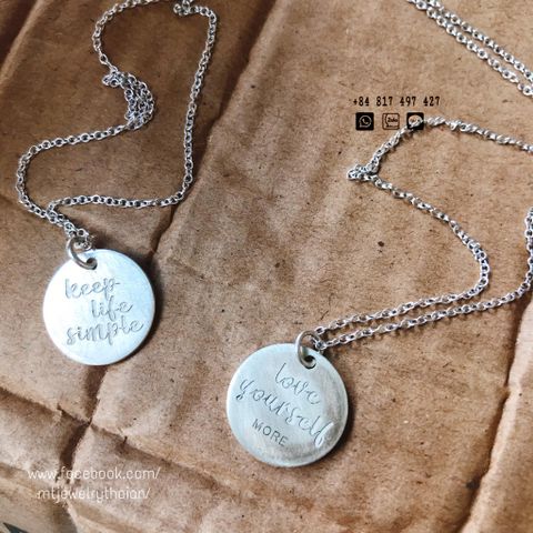 Circle tag necklaces | Mặt dây chuyền chữ | Vietnamese Jewelry | Minhtam Jewelry 