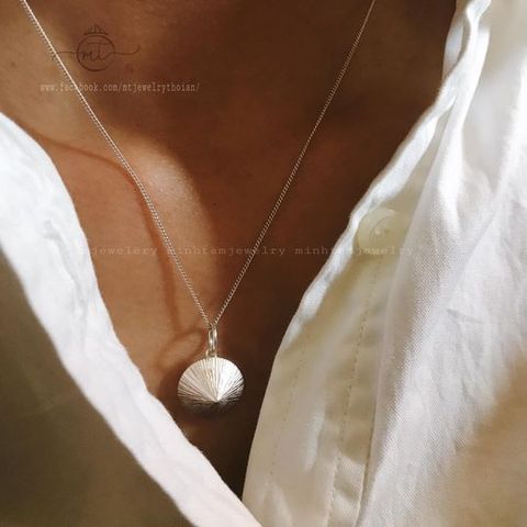  Day chuyen non - Conical hat 18mm- cable chain- vietnam Jewelry 