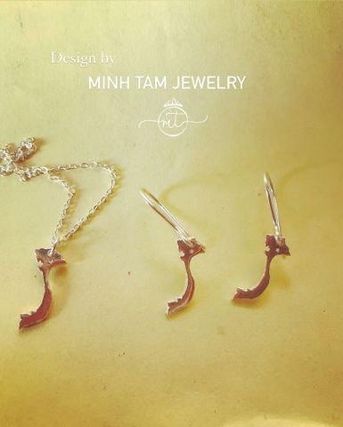  Vietnam set | Silver Jewelry | bộ trang sức bạc biểu tượng Việt Nam | Design by MinhtamJewelry 