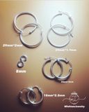  Hoop earrings 8mm - 29mm | handmade Silver | Khoen tròn bạc | Design by Minhtam Jewelry 