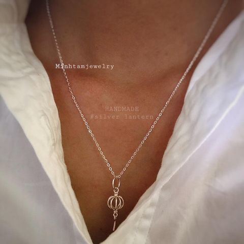 Round Lantern necklace | Silver Jewelry | dây lồng đèn | Vietnamese Jewelry _ MinhtamJewelry 