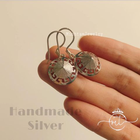  Conical hat earrings | bông tai bạc hình nón 15mm | Silver Jewelry | MinhtamJewelry 