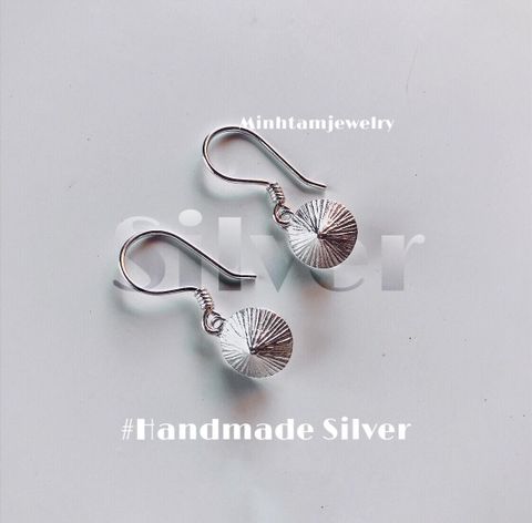 Conical Hat earrings - Silver- Bông tai nón lá - Vietnamesejewelry- Design by MinhtamJewelry 