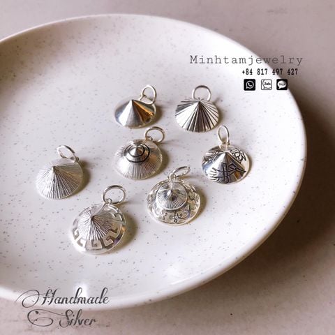  Conical hat charm | Charm bạc nón lá | Real Silver | Product of MinhtamJewelry 
