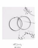  Hoop earrings 29mm*1.7mm |handmade Silver | Khoen tròn bạc | Design by Minhtam Jewelry 