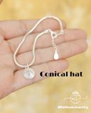  Conical hat ~10mm charm bracelet | lắc tay bạc nón lá | Desgin by MinhtamJewelry 