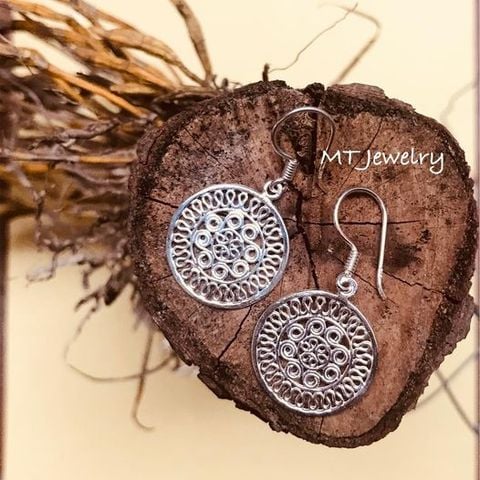  Drum earrings | Handmade Silver | Bông tai trống đồng | Design by Minh Tam Jewelry 