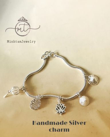  Vietnam charm Silver bracelet / lắc tay bạc mix charm biểu tượng Việt Nam./ design by Minh Tam Jewelry 