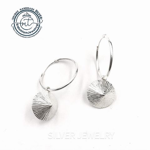  Non la 15mm - hoop conical hat earrings | Silver Jewelry 