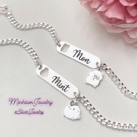  Lắc tay bạc  cho mẹ và bé | Trang sức Bạc | Minh Tam Jewelry 