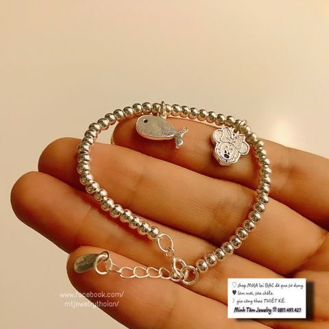  LẮC TAY HÌNH THÚ VÀ HÌNH TRÒN KHÁC TÊN CHO BÉ LĂC TAY BẠC CHO BÉ 