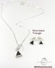  Silver black Triangle Stub earrings for Women  Men  | Bộ trang sức bạc tam giác đen | Silver Jewelry | Design by Minh Tam Jewelry 