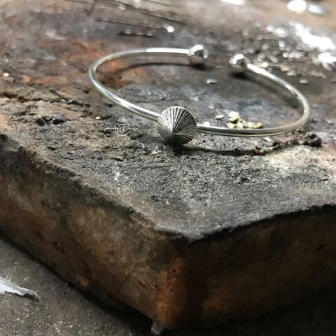  Conical hat bracelet | Silver | vòng tay nón lá | Design by MinhtamJewelry 