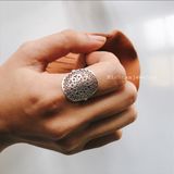  Drum ring freesize | Handmade Silver | nhẫn hoa văn | Design by MinhtamJewelry 
