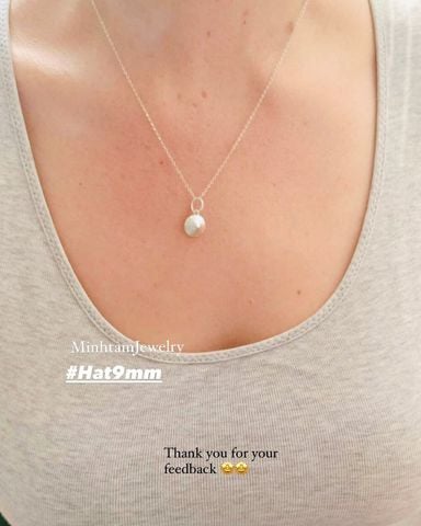  Conical hat necklace | dây chuyền bạc hình nón 9 mm| cable chain | Handmade Silver Charm | MinhtamJewelry 