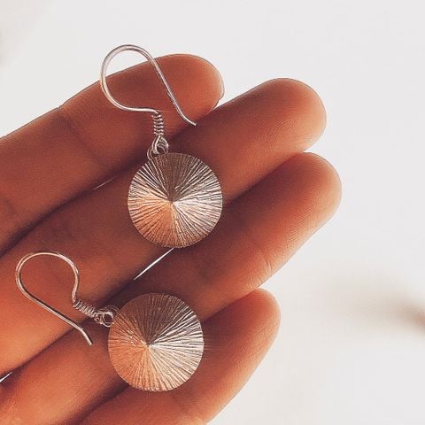 Conical hat earrings 15mm | Bông tai bạc nón lá | Real Silver | MinhtamJewelry 