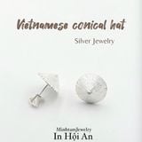  Conical hat stub earrings | Handmade Silver | bông nón cuộn vặn | Design by MinhtamJewelry 
