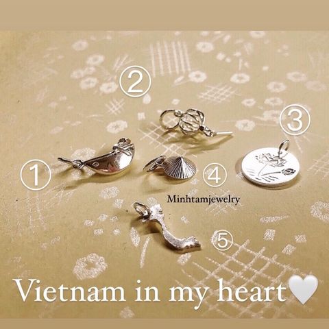  Vietnam charm | Silver charm | charm Vietnam | Minhtamjewelry 