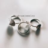  Nhẫn bạc nón lá  | conical hat ring FREESIZE | Real Silver | Design by Minh Tam Jewelry 