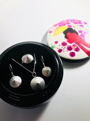  Conical hat set 15mm | cable chain| dây chuyền bạc hình nón lá | Silver Jewelry | Minh Tam Jewelry 