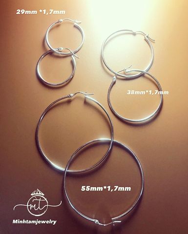  Hoop earrings 29- 55mm | handmade Silver | Khoen tròn bạc | Design by Minhtam Jewelry 