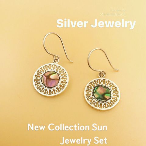  Sun Jewelery Set | trang sức bạc xà cừ tự nhiên | #naturalabalone | Design by Minh Tam Jewelry 