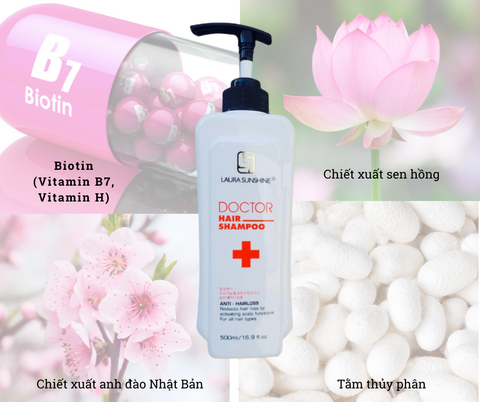 Dầu gội chống rụng tóc, phục hồi hư tổn, ngăn ngừa gàu Laura Sunshine – Doctor Hair Shampoo