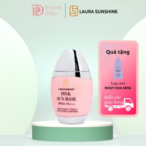 Kem chống nắng trang điểm nâng tone da Laura Sunshine Pink Sun Base SPF50+ PA++++ (50ml)