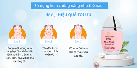 Kem chống nắng trang điểm nâng tone da Laura Sunshine Pink Sun Base SPF50+ PA++++ (50ml)