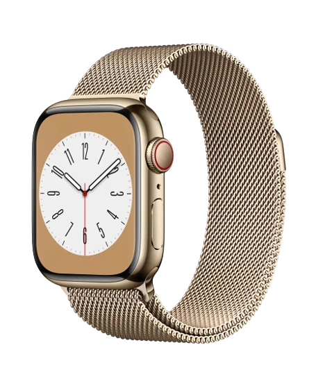 Đồng hồ thông minh Apple Watch Series 8 GPS + Cellular, 45mm - Viền thép dây thép - VN/A