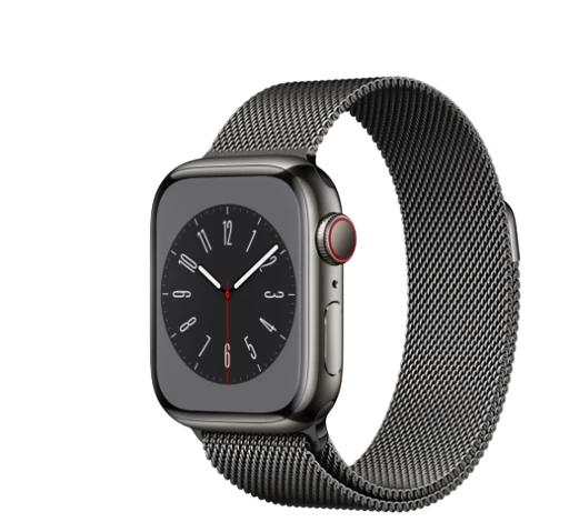 Đồng hồ thông minh Apple Watch Series 8 GPS + Cellular, 45mm - Viền thép dây thép - VN/A