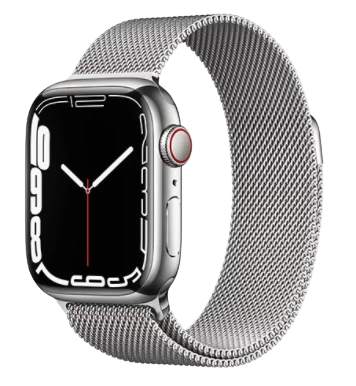 Đồng hồ thông minh Apple Watch Series 7 4G, 41mm – Viền thép dây thép - Chính hãng