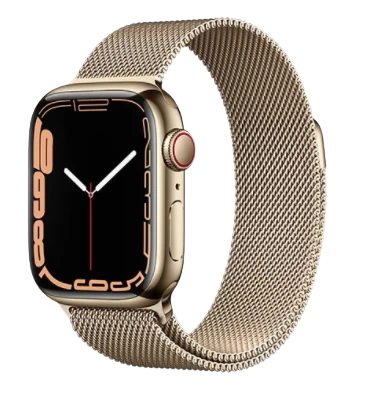Đồng hồ thông minh Apple Watch Series 7 4G, 41mm – Viền thép dây thép - Chính hãng