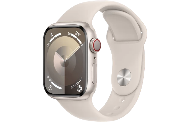 Đồng hồ thông minh Apple Watch Series 9 - GPS + LTE, 41mm - Vỏ Nhôm Dây Cao Su - Chính hãng
