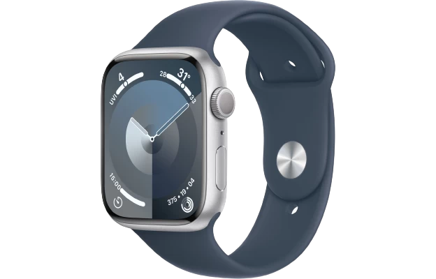 Đồng hồ thông minh Apple Watch Series 9 - GPS, 45mm - Vỏ Nhôm Dây Cao Su - Chính hãng