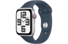 Đồng hồ thông minh Apple Watch SE 2023 - GPS + LTE, 44mm - Vỏ Nhôm Dây Cao Su - Chính hãng