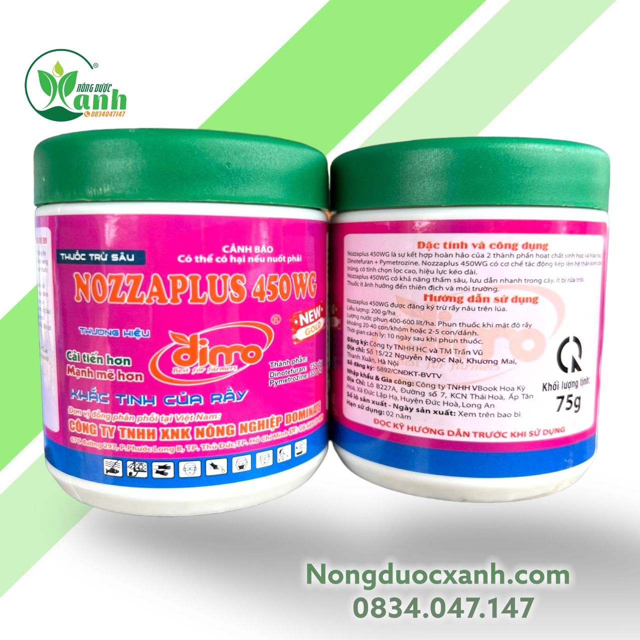  DIMO NOZZAPLUS 450WG - ĐẶC TRỊ RẦY XANH, BỌ TRĨ 