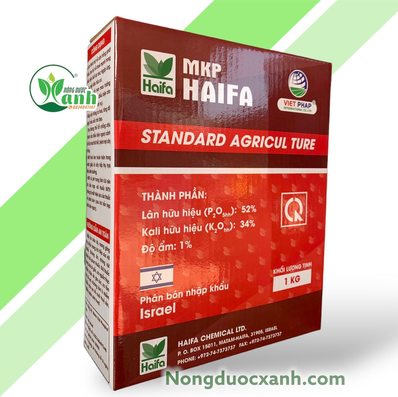  MKP HAIFA Israel (1kg) Phân bón nhập khẩu 0-52-34 