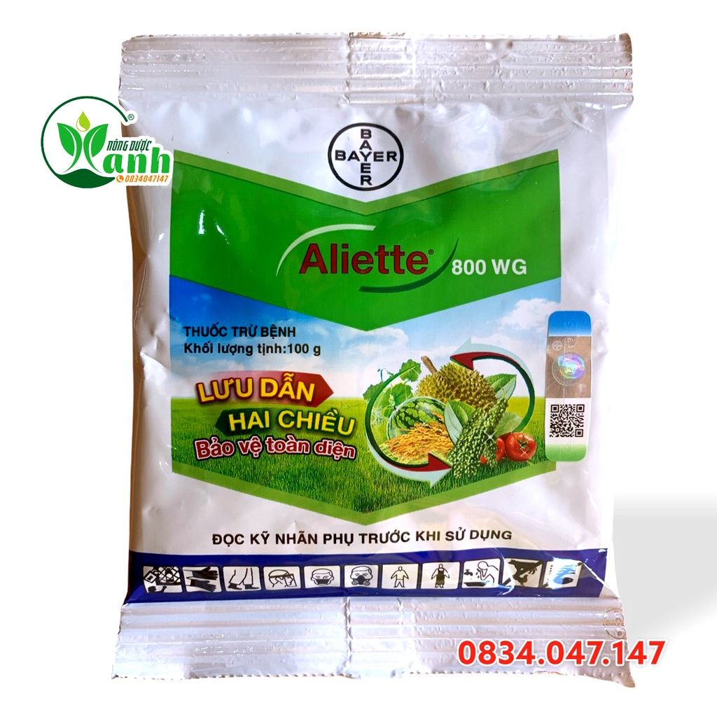  Aliette 800WP Bayer 100gr - phòng trị nấm mùa mưa cho cây trồng 