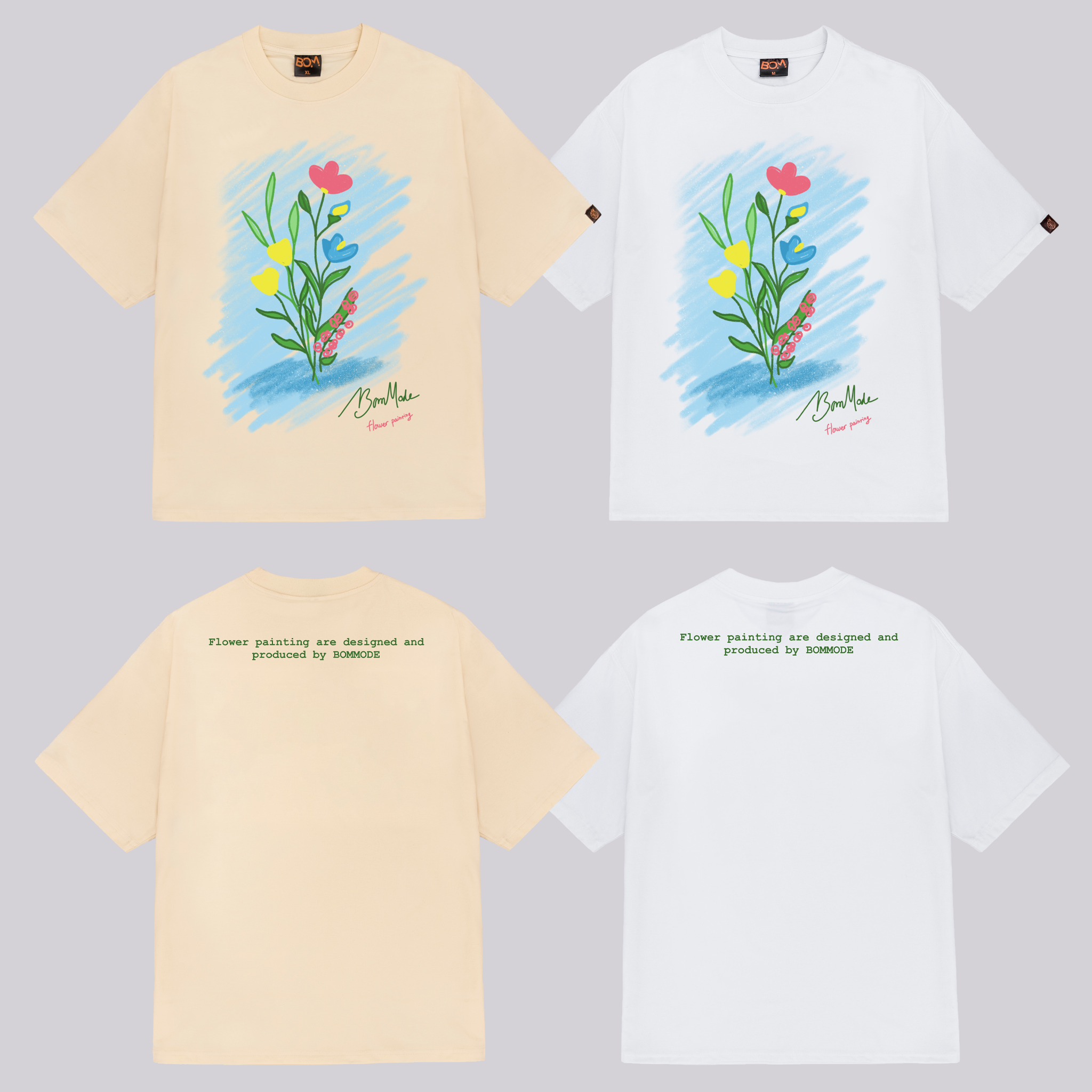  FLOWER T-SHIRT / 2 COLOR 