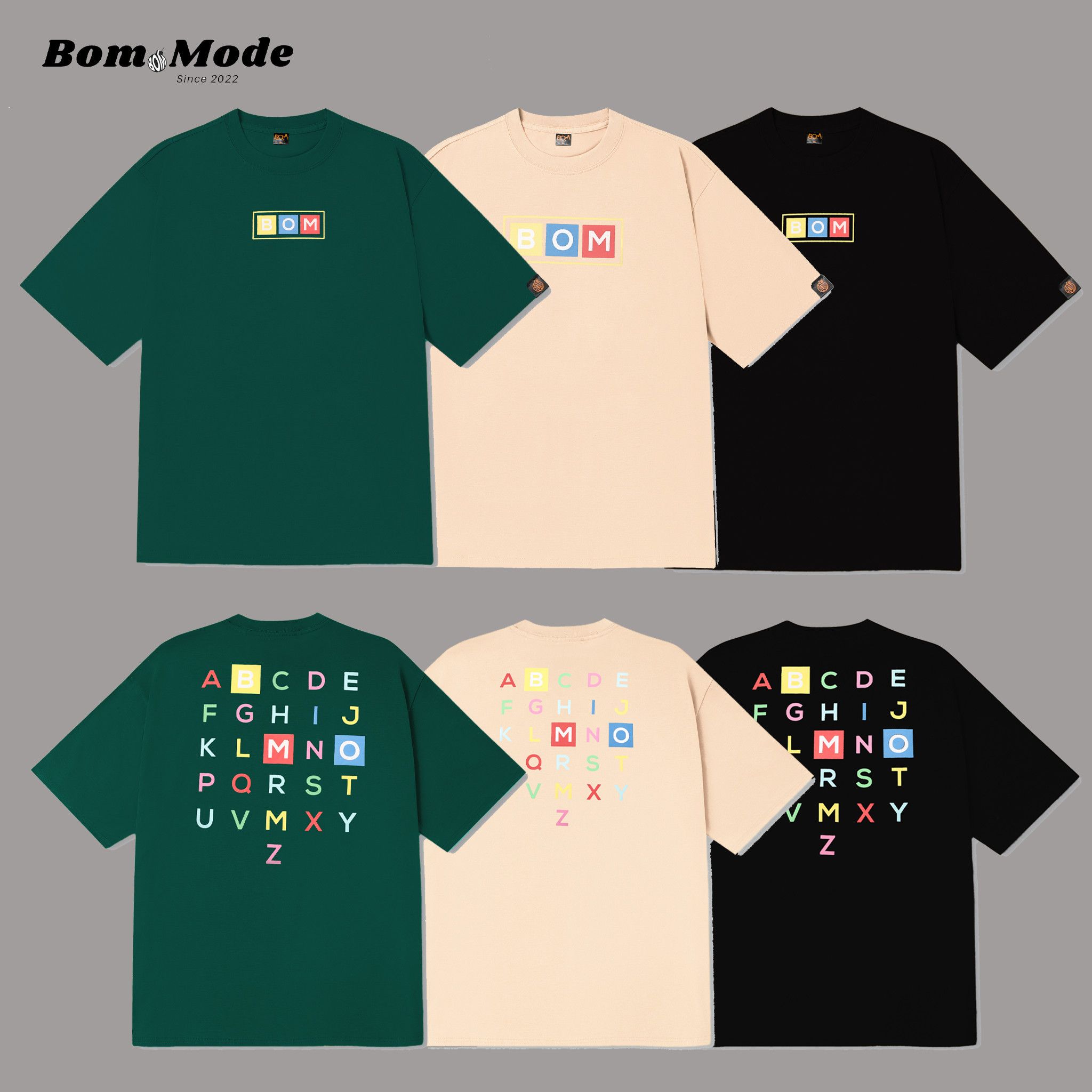  ABCBOM T-SHIRT / 6 COLOR 