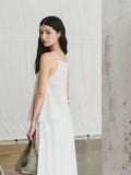  White Embroidered Strap Top 