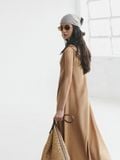  Brown Twist-strap Maxi Dress 