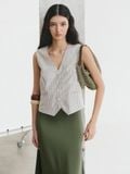  Striped Linen Gilet 
