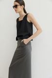  Gray Split Back Skirt 