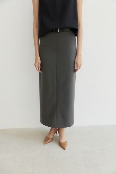  Gray Split Back Skirt 