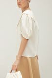  Cream Puritan Collar Top 