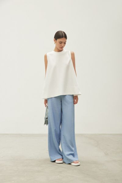  Linen Wide Leg Trousers 