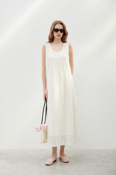 Sleeveless Floral Layered Dress 