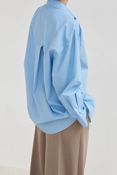  Blue Poplin Oversized Shirt 